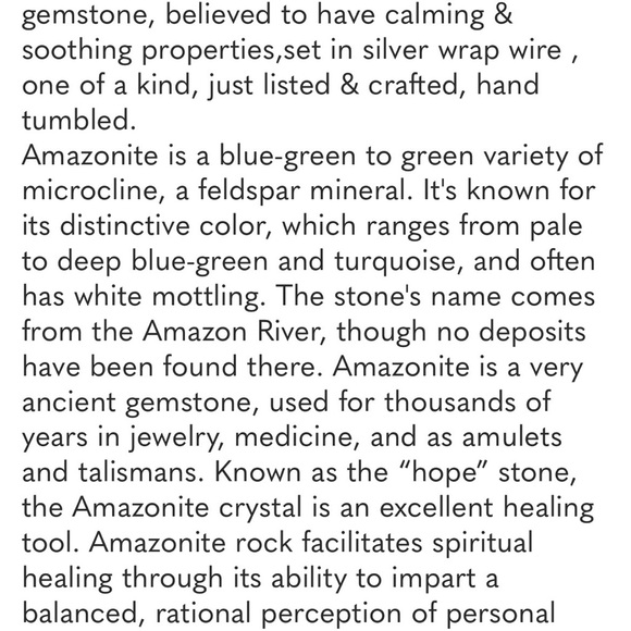 Hand Crafted amazoniite  & Quartz gemstone & silver Earrings by Le Chat Noir - Picture 2 of 6